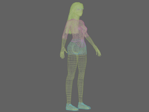Cute standard woman V28971 3D Model