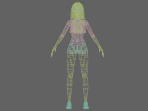 Cute standard woman V28971 3D Model