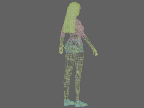 Cute standard woman V28971 3D Model