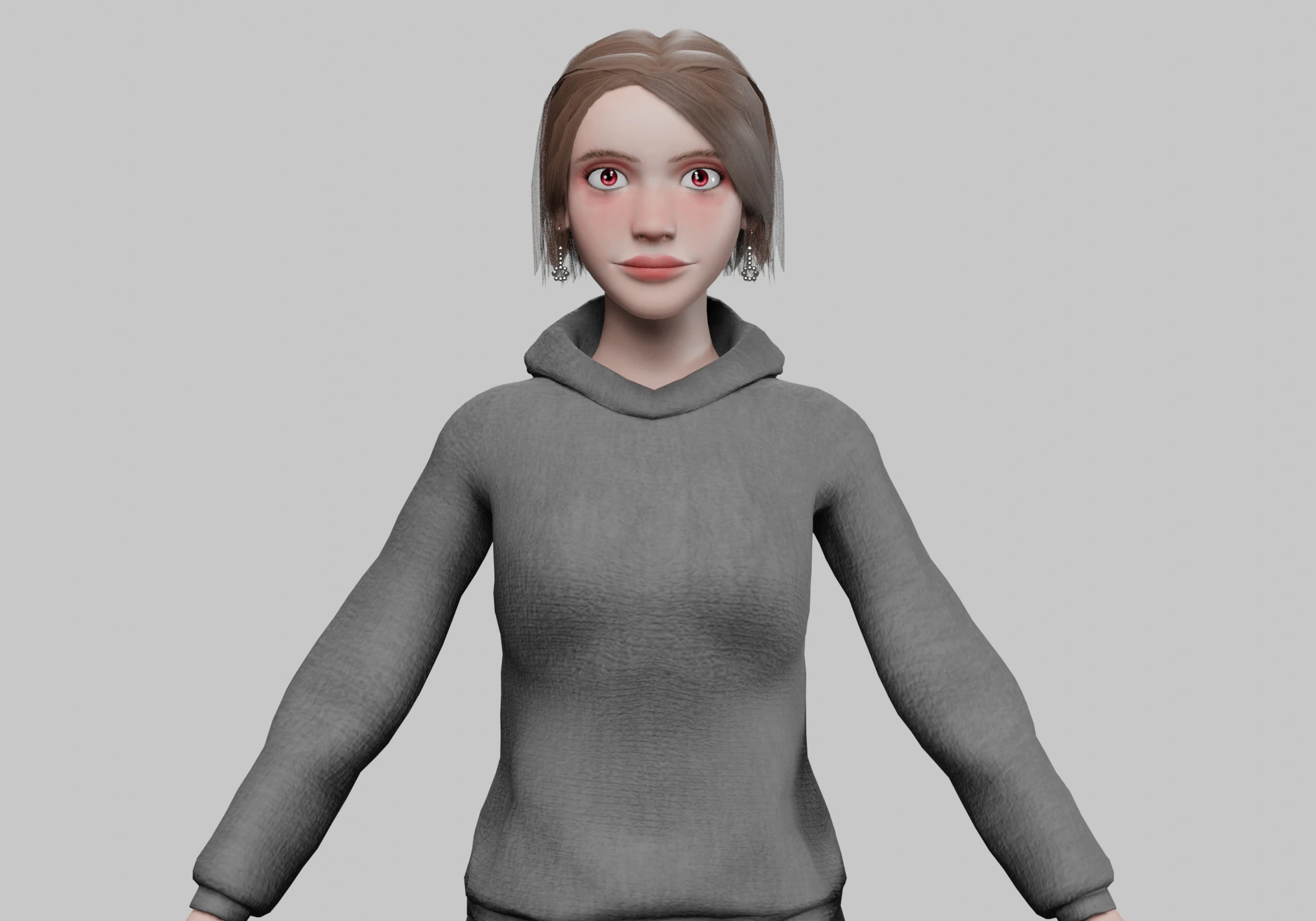 Cute stylized woman V30584 3D Model .c4d .max .obj .3ds .fbx .stl .blend 