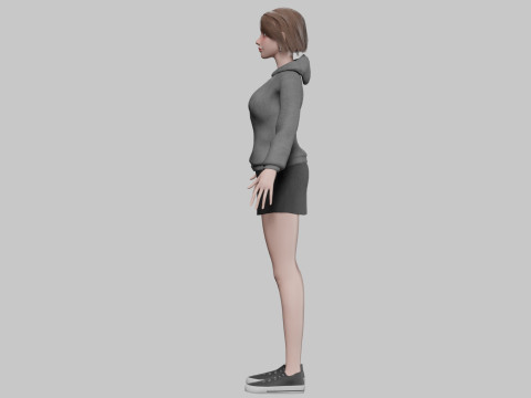 Cute stylized woman V30584 3D मॉडल