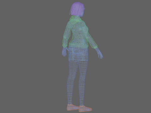 Cute stylized woman V30584 3D मॉडल