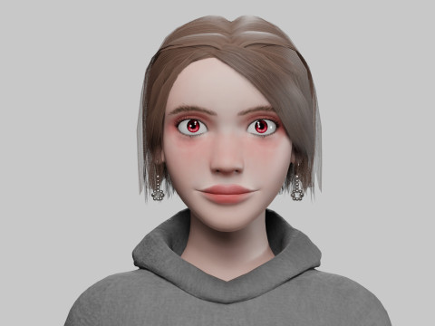 Cute stylized woman V30584 3D मॉडल