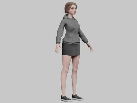 Cute stylized woman V30584 3D मॉडल