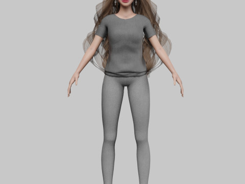 Cute sweet woman V38139 3D Model