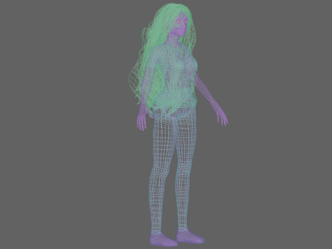 Cute sweet woman V38139 3D Model