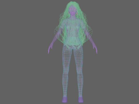 Cute sweet woman V38139 3D Model