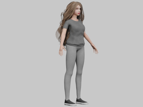 Cute sweet woman V38139 3D Model