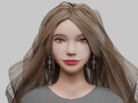 Cute sweet woman V38139 3D Model