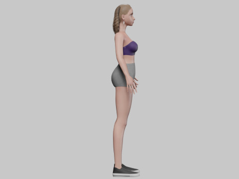 귀여운 십대 여성 V33776 3D 모델