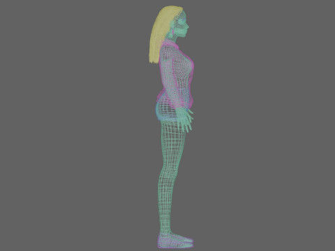 Cute young woman V30135 Modello 3D