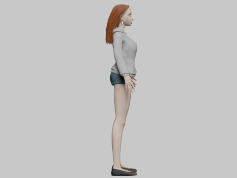 Cute young woman V30135 Modello 3D