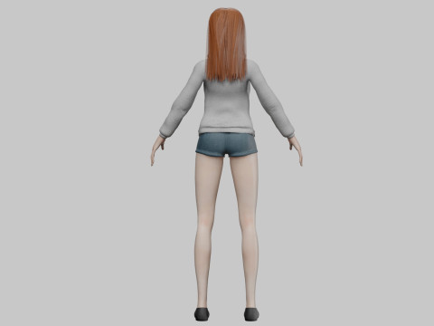 Cute young woman V30135 Modello 3D
