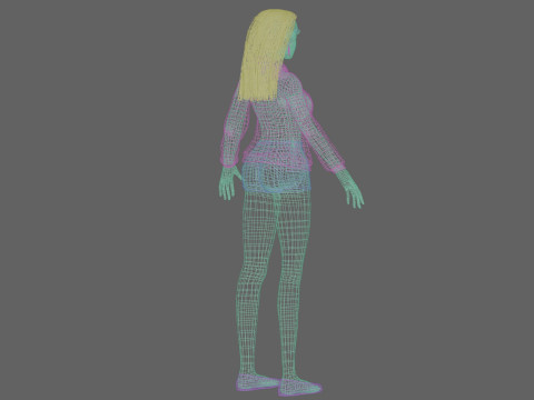 Cute young woman V30135 Modello 3D