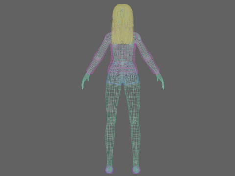 Cute young woman V30135 Modello 3D