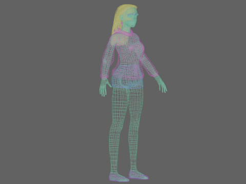 Cute young woman V30135 Modello 3D