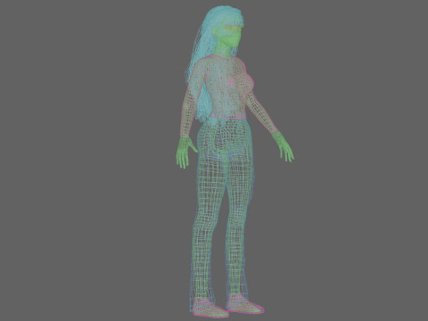 Lovely cute woman V32625 Modèle 3D