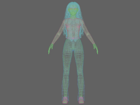 Lovely cute woman V32625 Modèle 3D