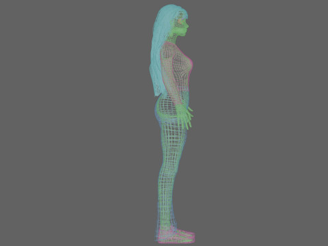 Lovely cute woman V32625 Modèle 3D