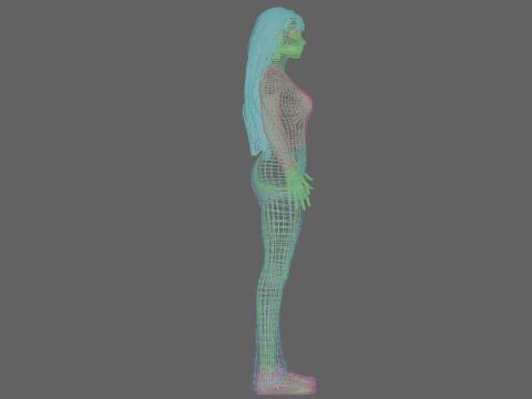Lovely cute woman V32625 3D Model