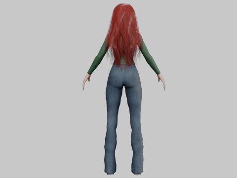 Lovely cute woman V32625 Modèle 3D