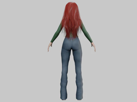 Lovely cute woman V32625 3D Model