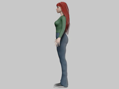 Lovely cute woman V32625 3D Model