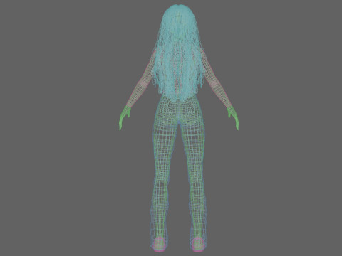 Lovely cute woman V32625 Modèle 3D