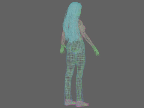 Lovely cute woman V32625 Modèle 3D
