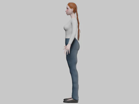 Pretty basic woman V26481 3D Model