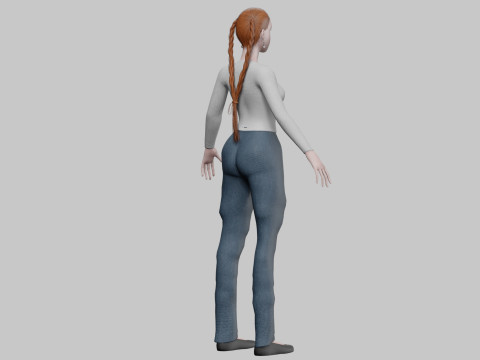 Pretty basic woman V26481 Model 3D