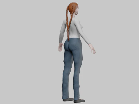 Pretty basic woman V26481 3D Model