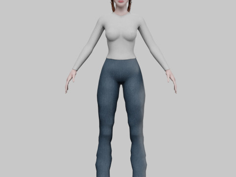Pretty basic woman V26481 Model 3D