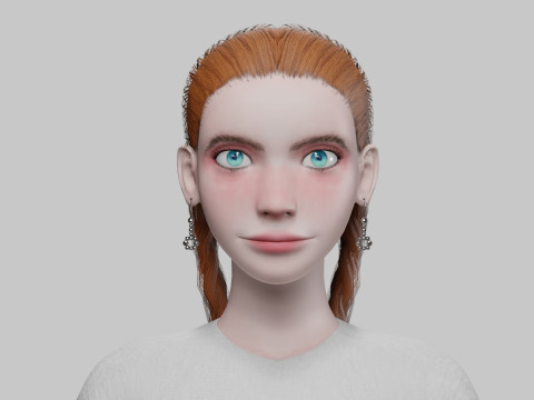 Pretty basic woman V26481 Model 3D