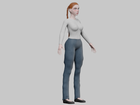 Pretty basic woman V26481 Model 3D