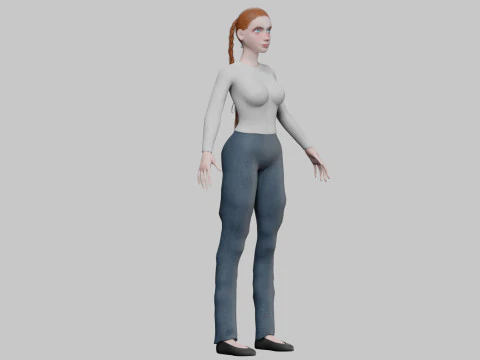 Pretty basic woman V26481 3D Model