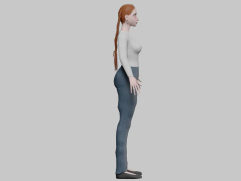 Pretty basic woman V26481 3D Model