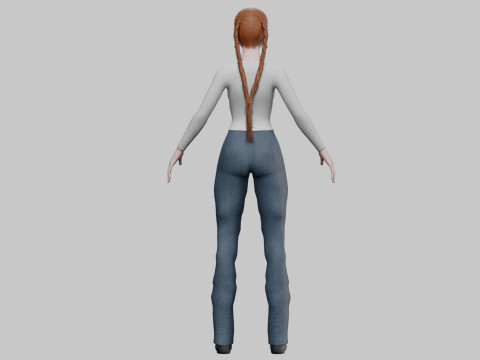 Pretty basic woman V26481 Model 3D