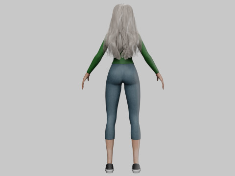 Pretty beautiful woman V33765 3D Model