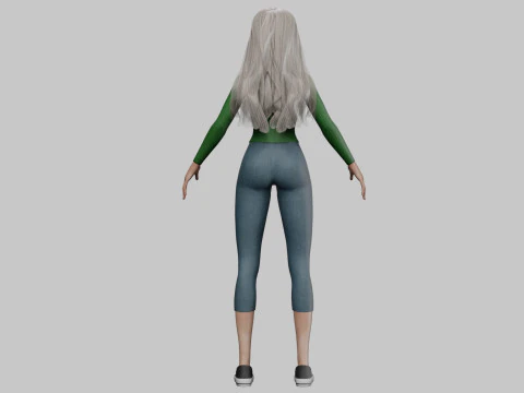 Pretty beautiful woman V33765 3D Model