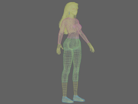 Pretty beautiful woman V33765 3D Model