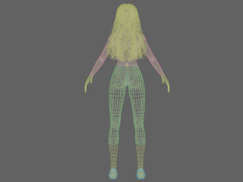 Pretty beautiful woman V33765 3D Model