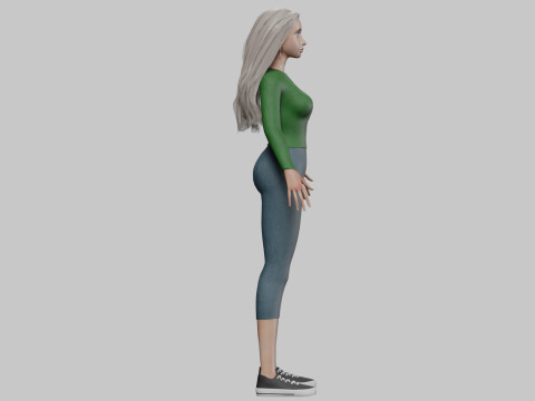 Pretty beautiful woman V33765 3D Model