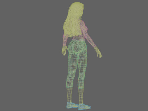 Pretty beautiful woman V33765 3D Model