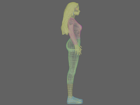 Pretty beautiful woman V33765 3D Model
