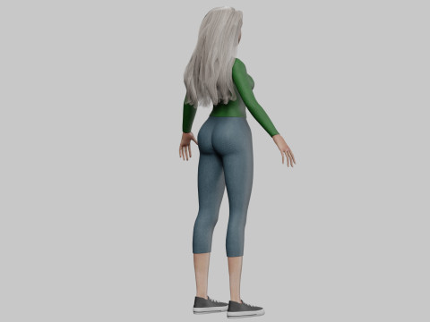 Pretty beautiful woman V33765 3D Model