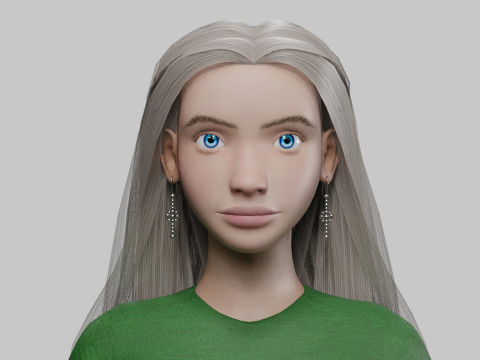 Pretty beautiful woman V33765 3D Model
