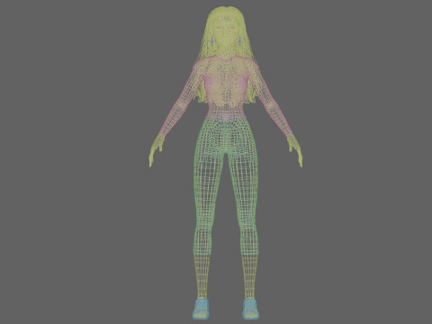 Pretty beautiful woman V33765 3D Model