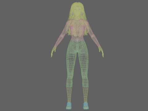 Pretty beautiful woman V33765 3D Model
