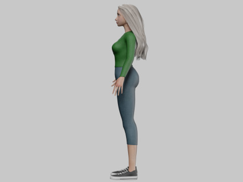 Pretty beautiful woman V33765 3D Model